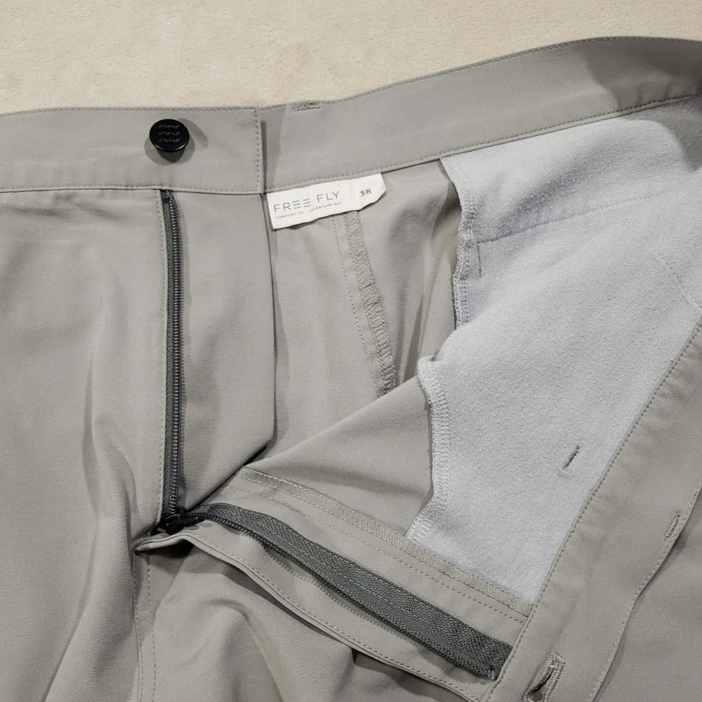 Free Fly Shorts Men 38 Gray Performance Stretch Repreve Organic Cotton Lifestyle